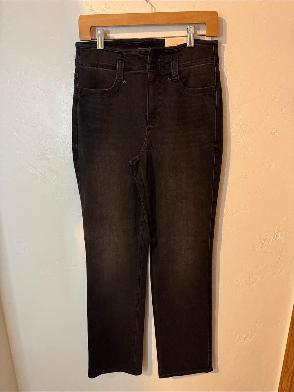 NYDJ Marilyn black straight leg jeans size 8 NWT